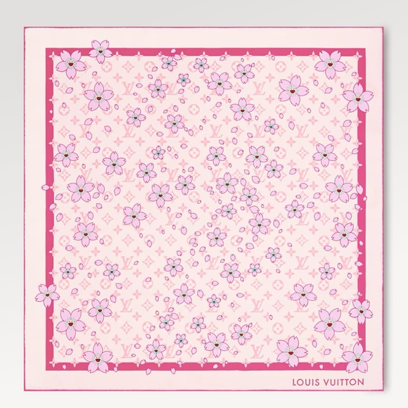 Louis Vuitton x Murakami Cherry Blossom Silk Scarf - Picture 1 of 7